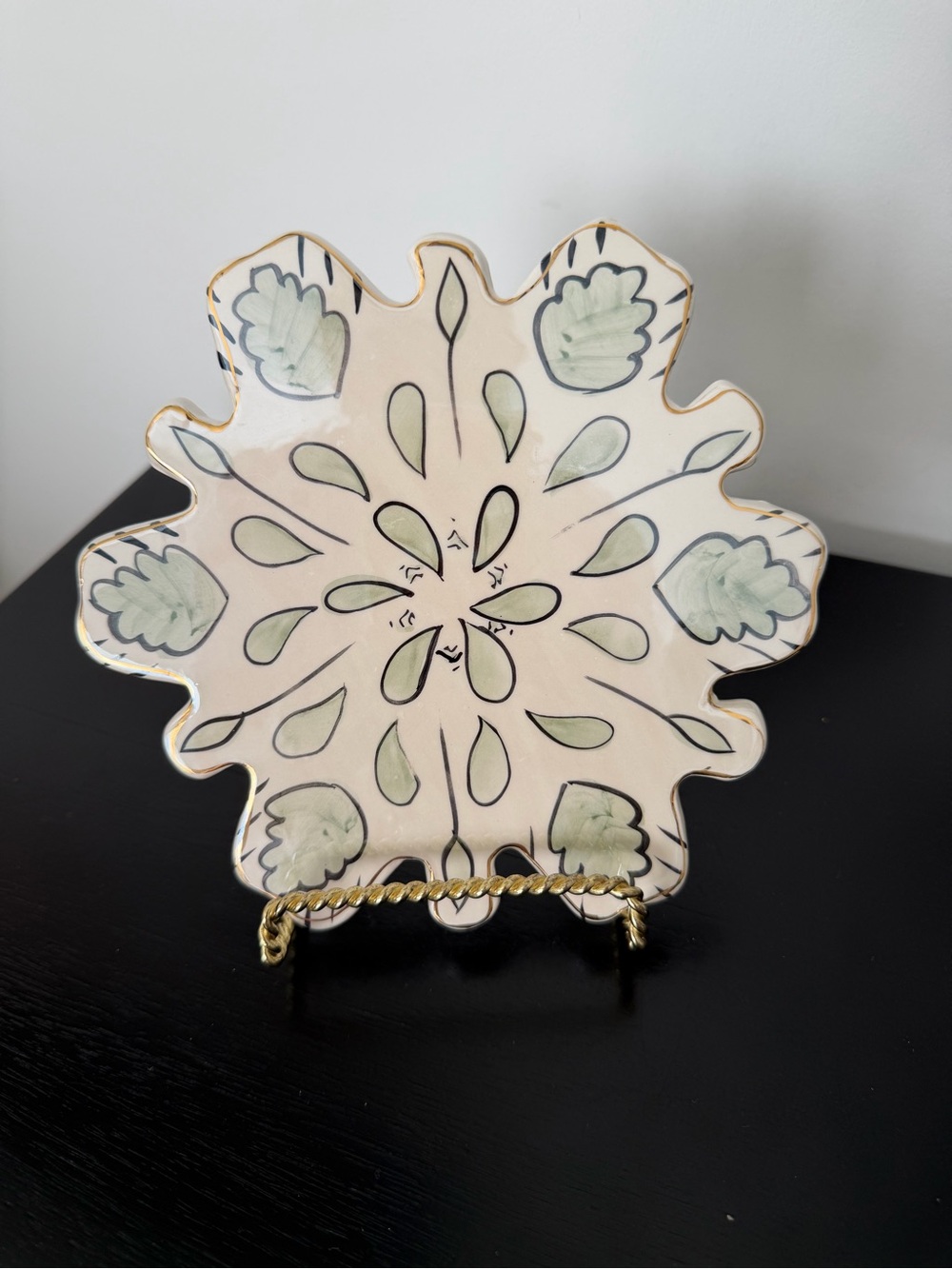 Blue Sky Clayworks Snowflake Trivet by Heather Goldminc 7.25”